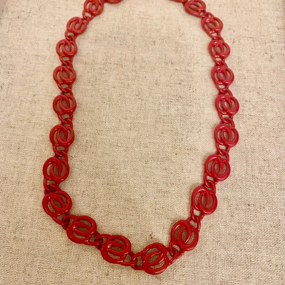 Vintage Napier Statement Red Chain Necklace - Picture 3 of 4